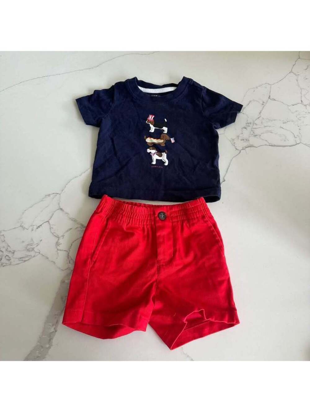 Janie and Jack 4th of July Boys 3-6 Months Set